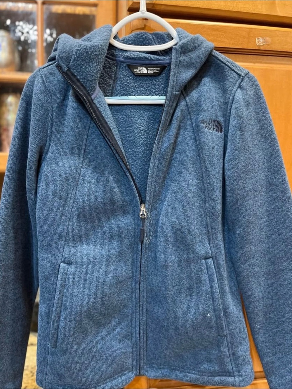 The North Face Blue Hooded Fleece Jacket